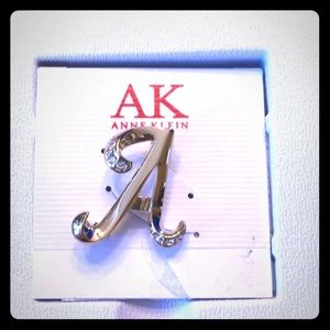 Anne Klein letter A brooch. Never worn.